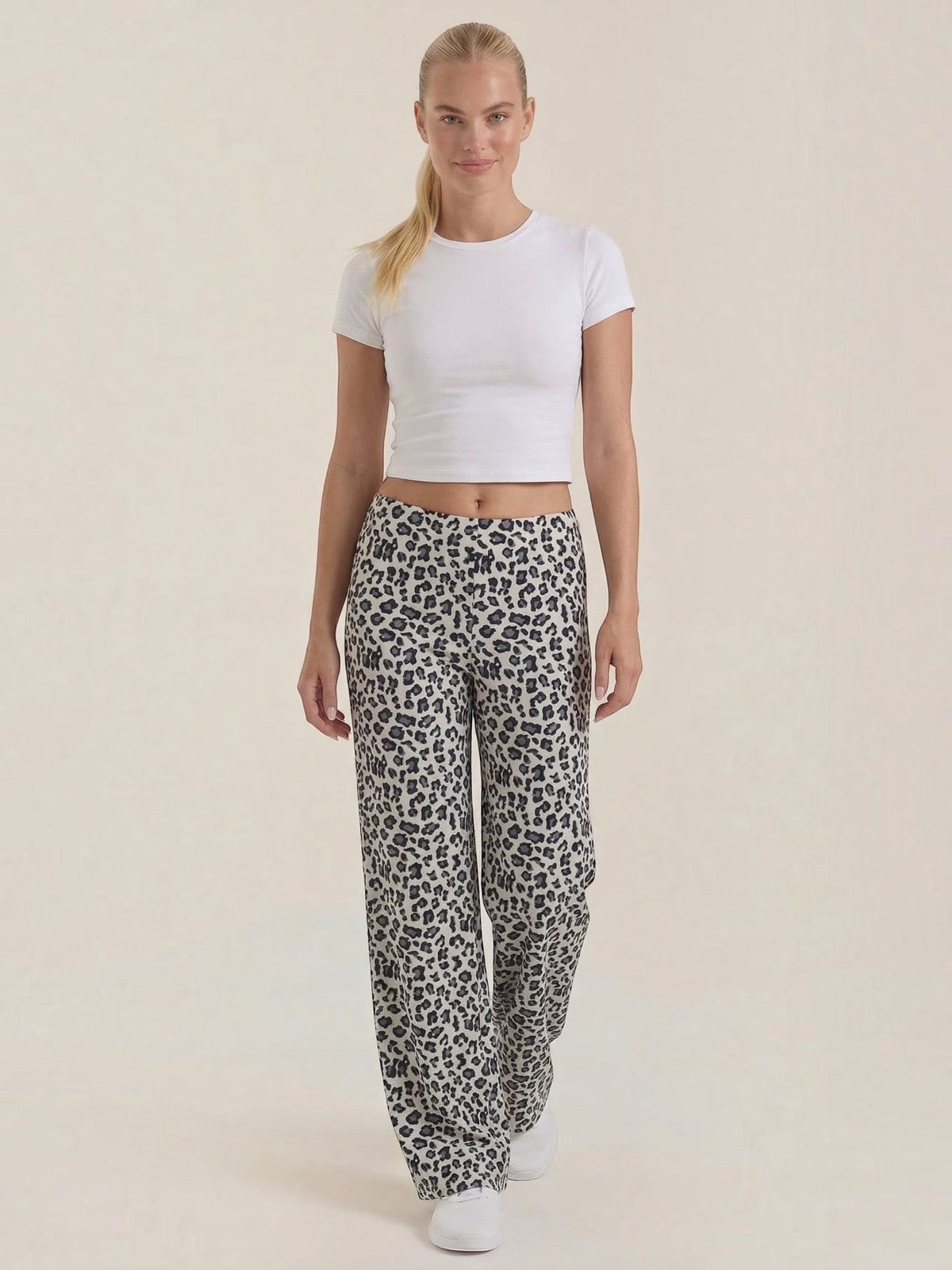 Cleo Pantalon Imprimé Léopard