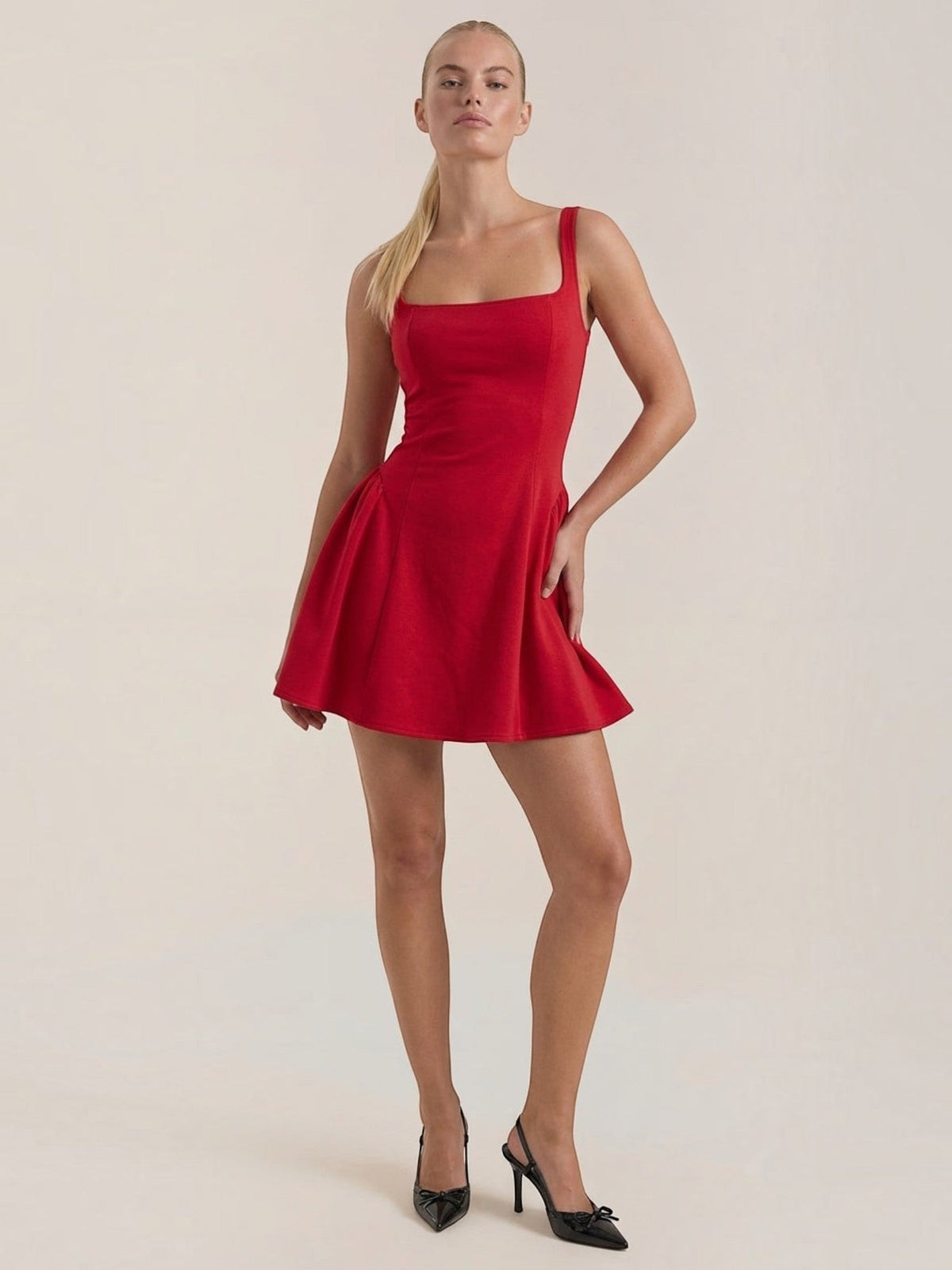 Dixie Robe Courte À Encolure Carrée