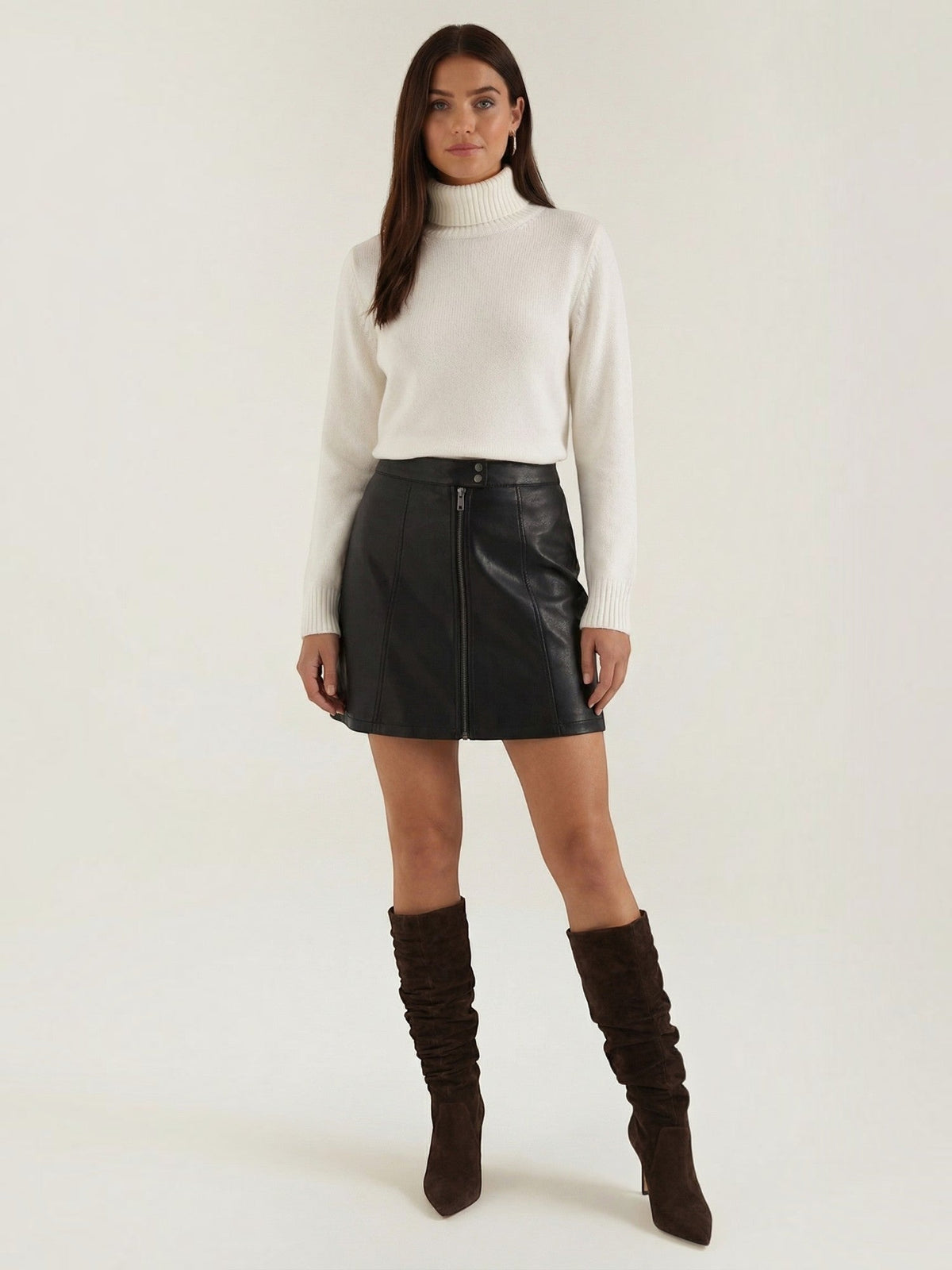 Jocelyn Jupe Courte Effet Cuir