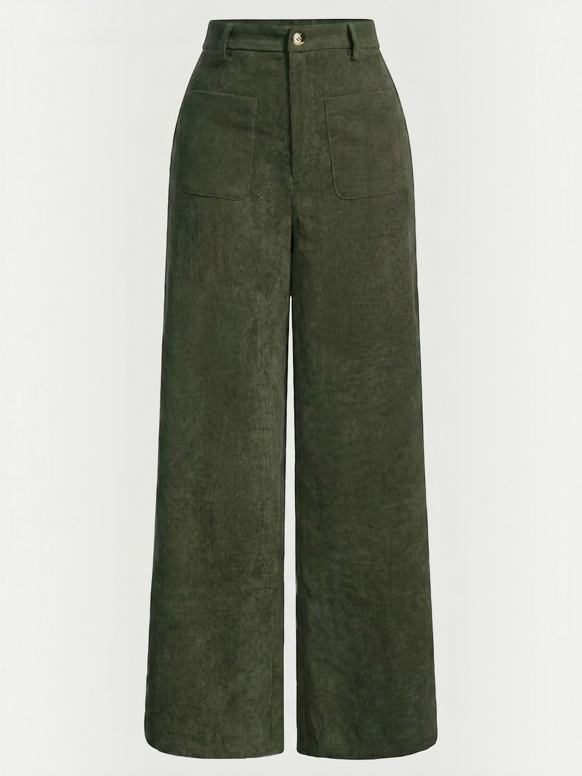 Allison Pantalon Large En Velours Côtelé
