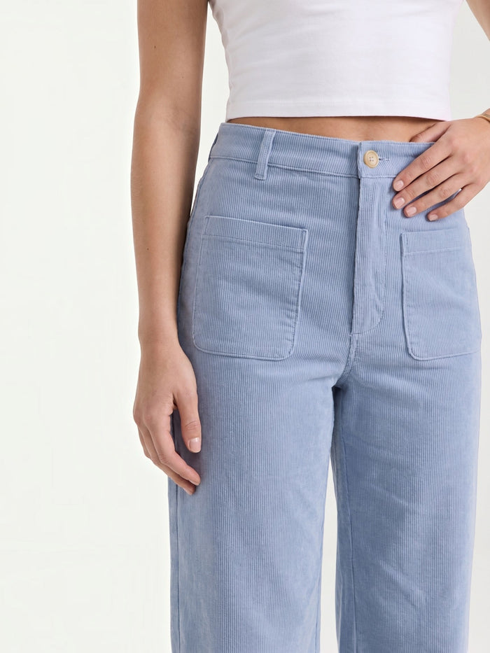 Allison Pantalon Large En Velours Côtelé