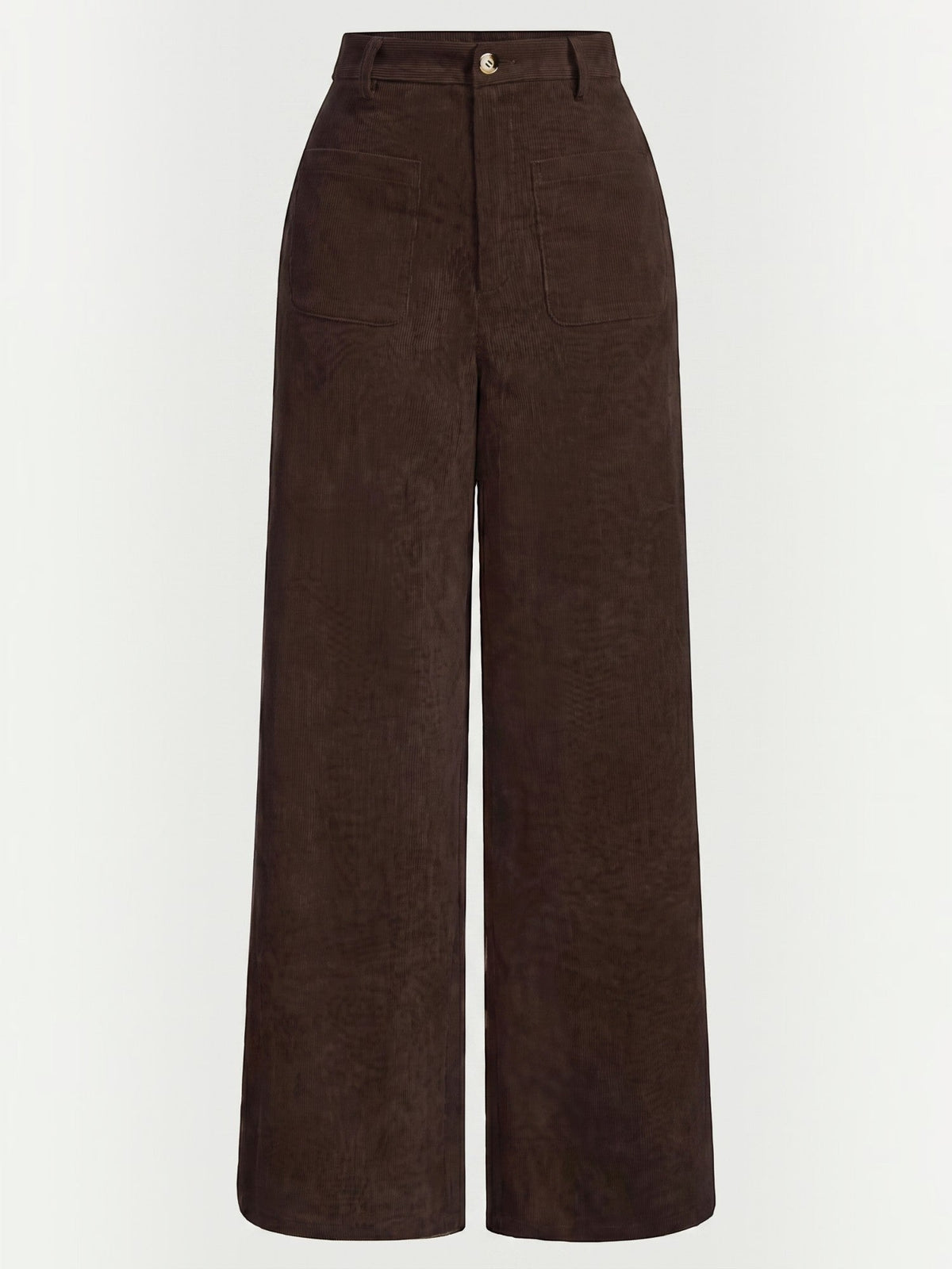 Allison Pantalon Large En Velours Côtelé