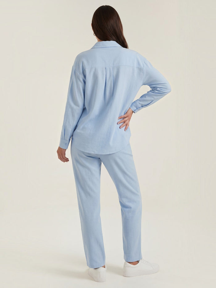 Amber Tailleur Pantalon En Coton Avec Surchemise