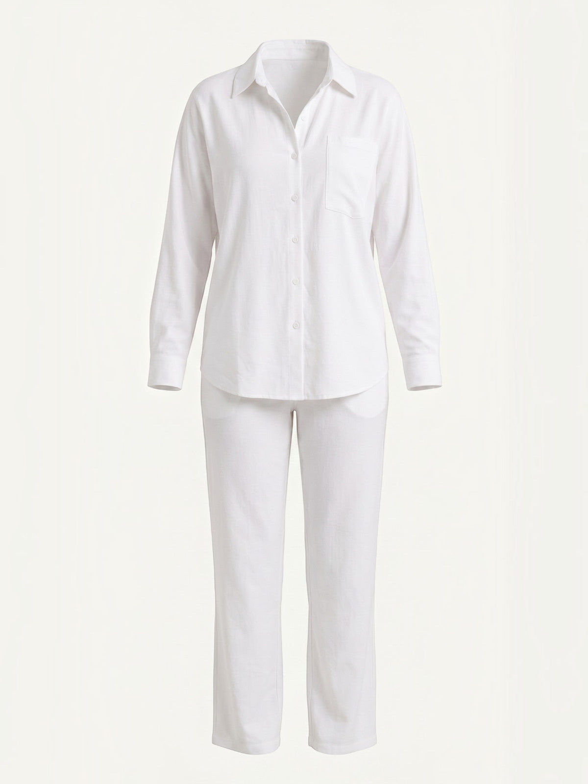 Amber Tailleur Pantalon En Coton Avec Surchemise