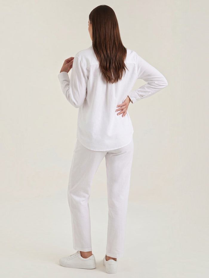 Amber Tailleur Pantalon En Coton Avec Surchemise