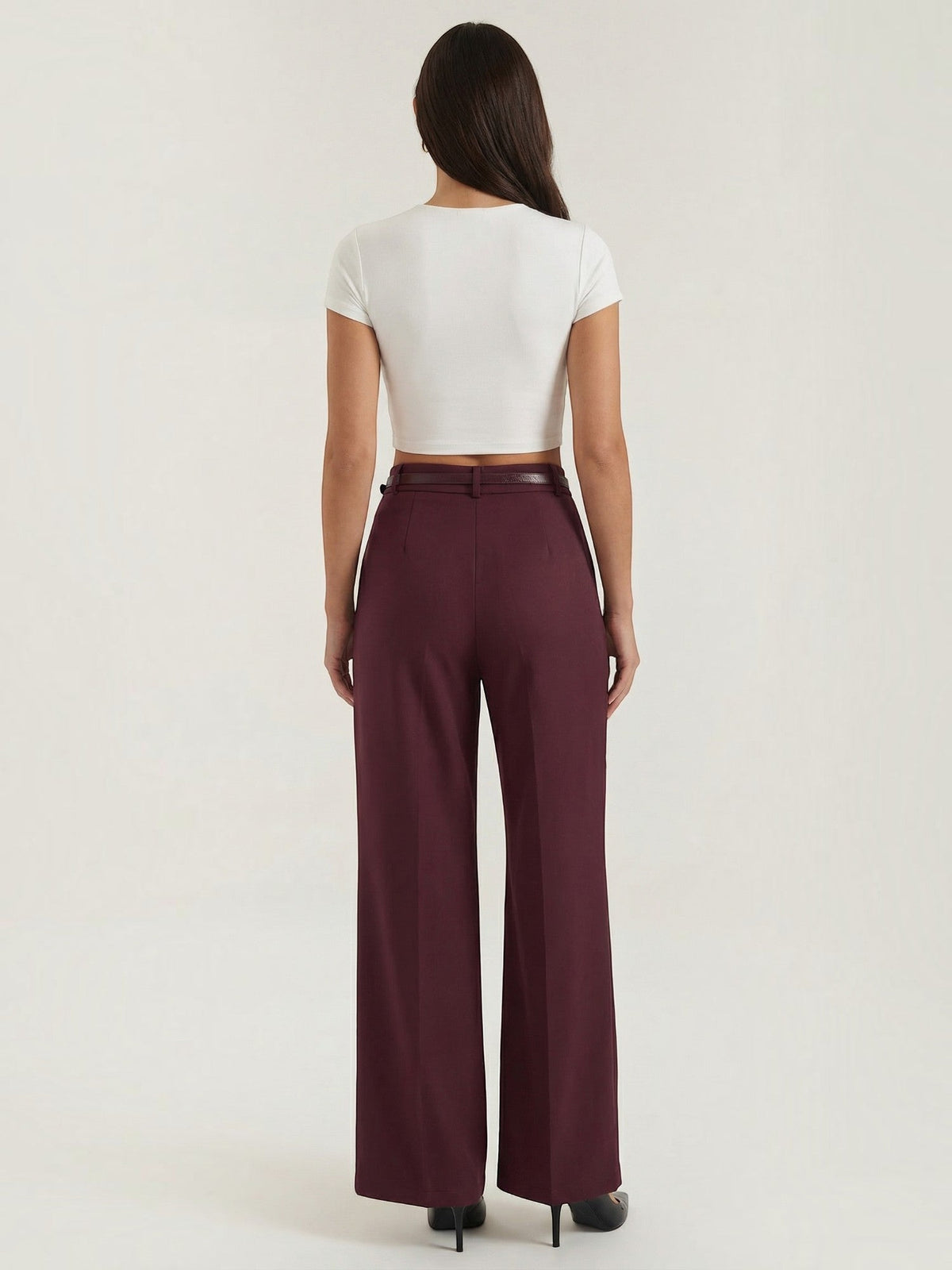 Bertha Pantalon Large Taille Haute