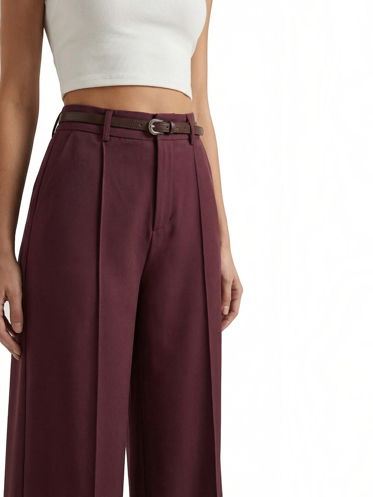 Bertha Pantalon Large Taille Haute