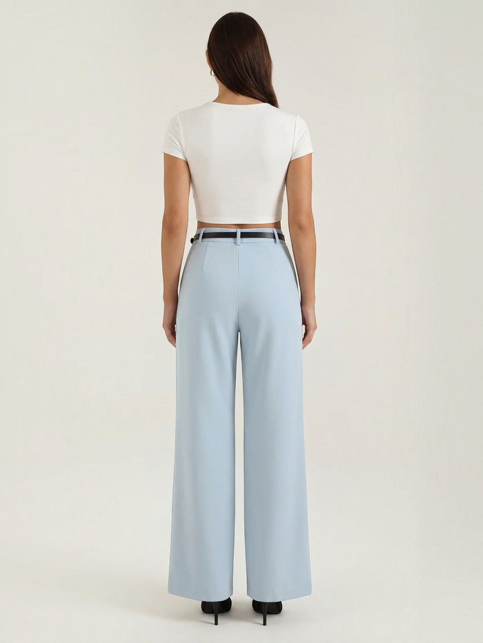 Bertha Pantalon Large Taille Haute