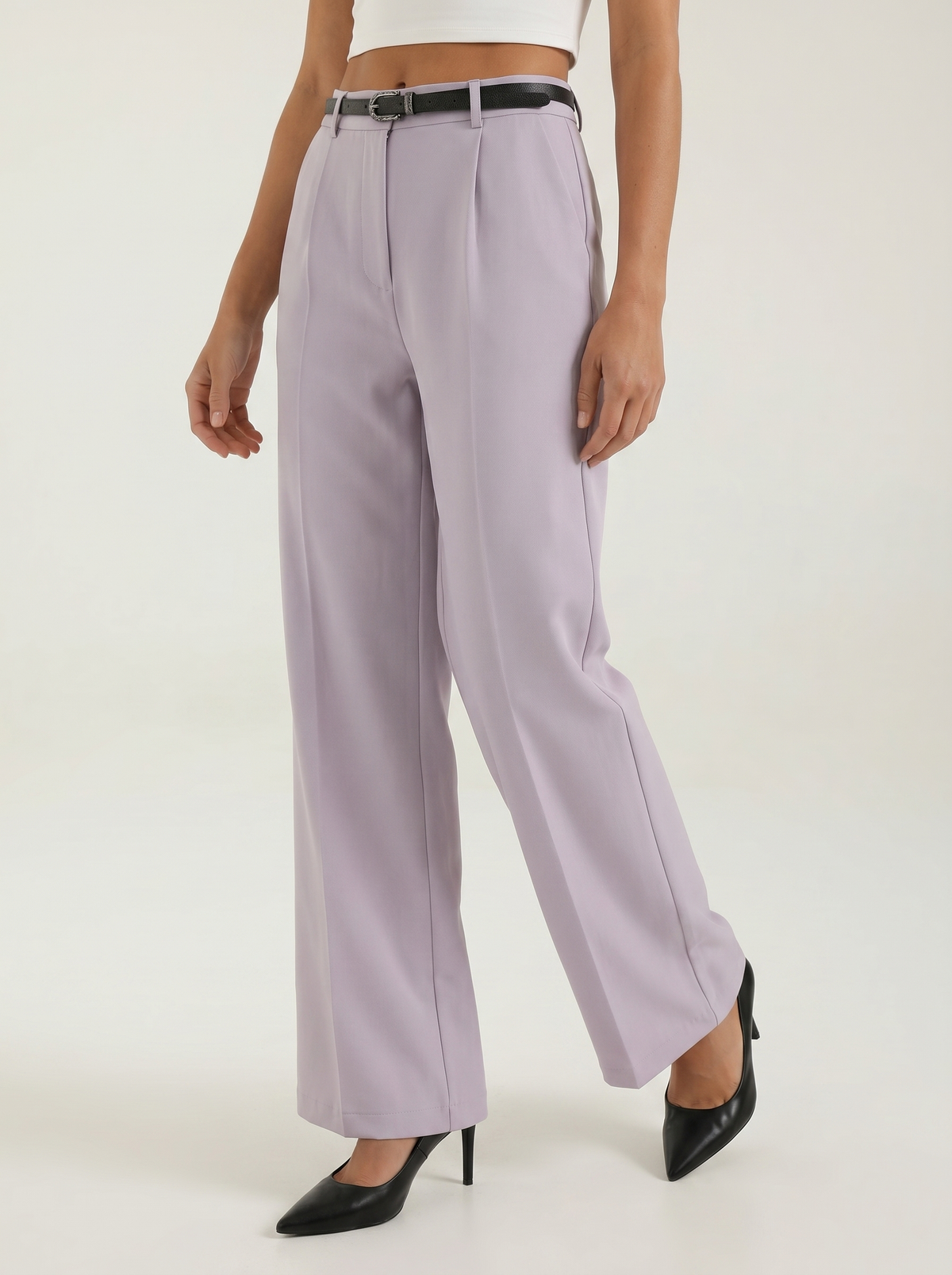 Bertha Pantalon Large Taille Haute