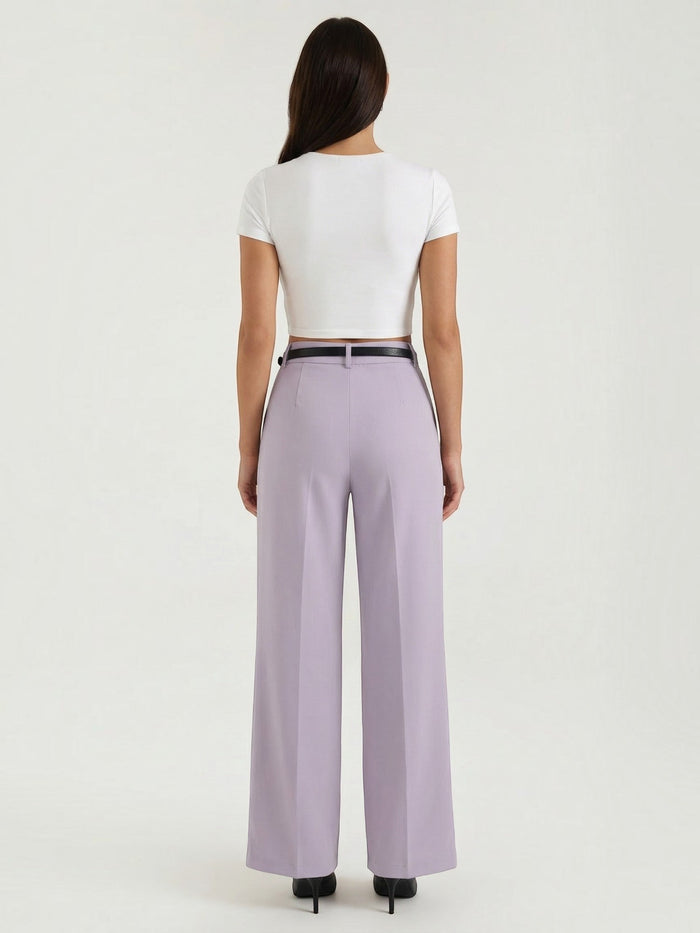 Bertha Pantalon Large Taille Haute