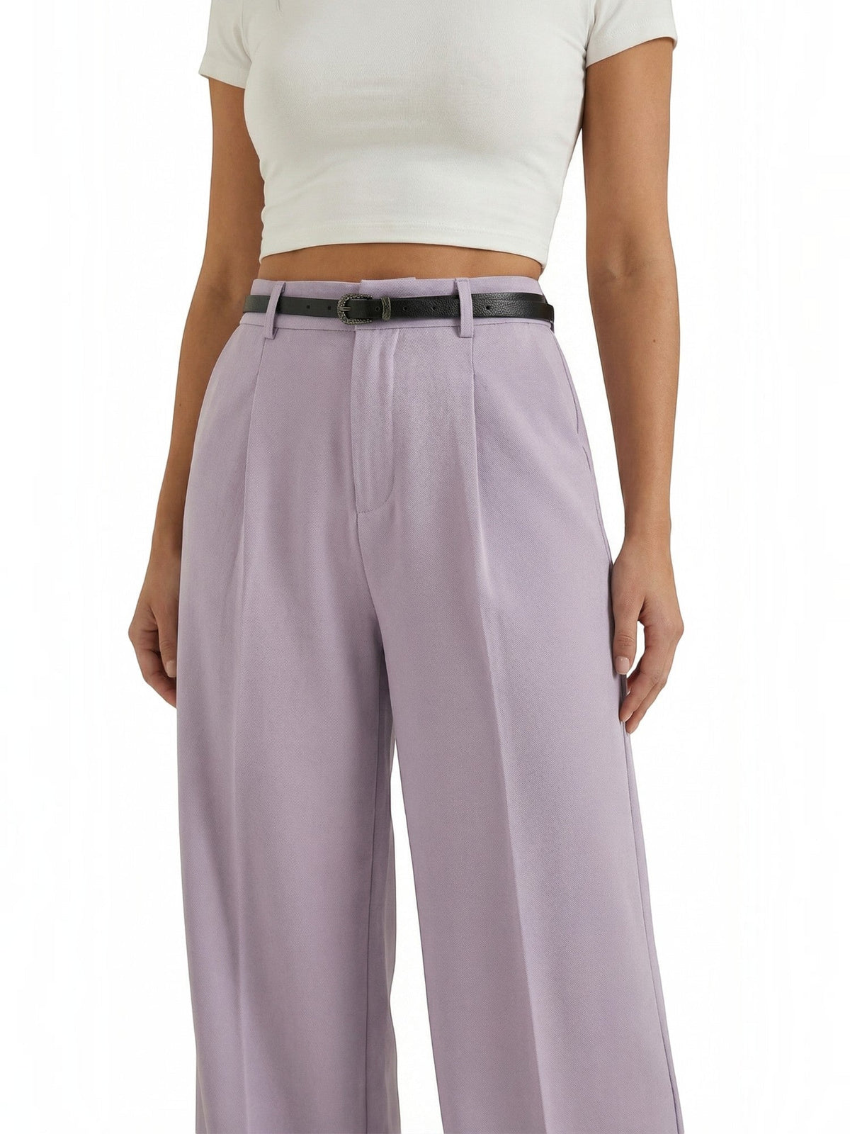 Bertha Pantalon Large Taille Haute