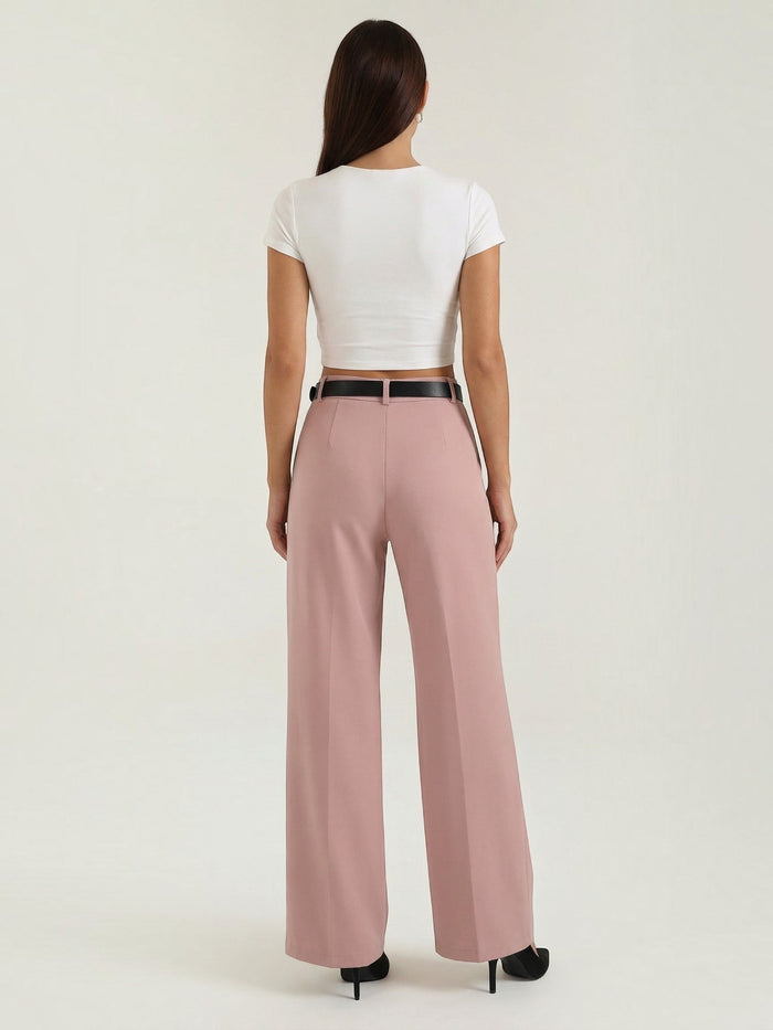 Bertha Pantalon Large Taille Haute