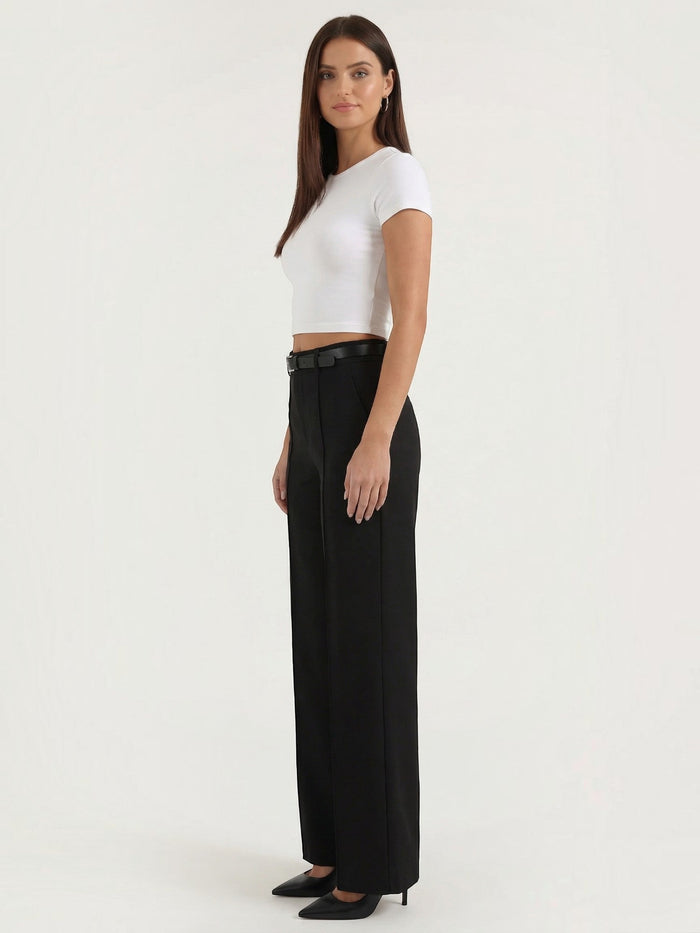 Bertha Pantalon Large Taille Haute