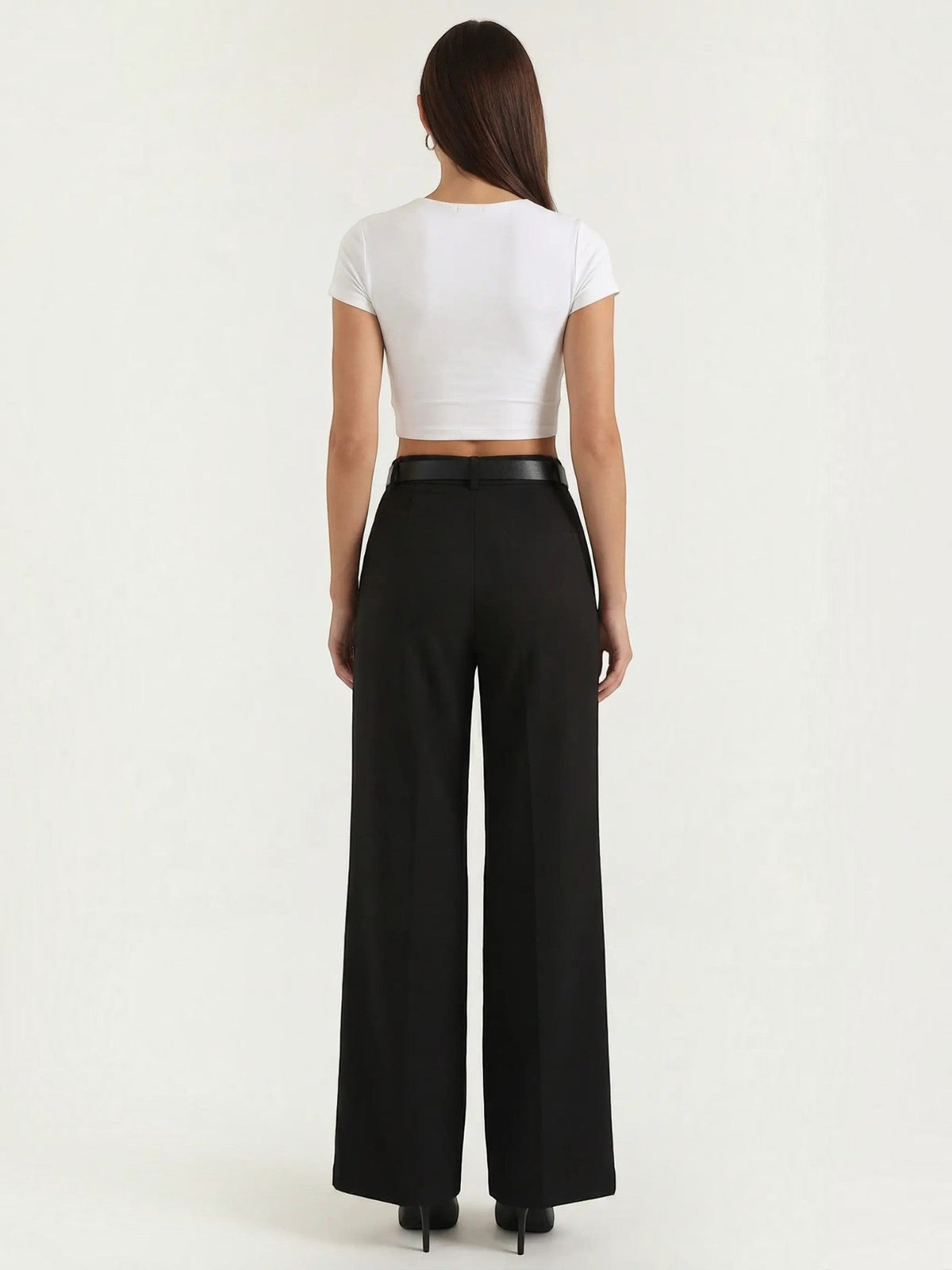 Bertha Pantalon Large Taille Haute
