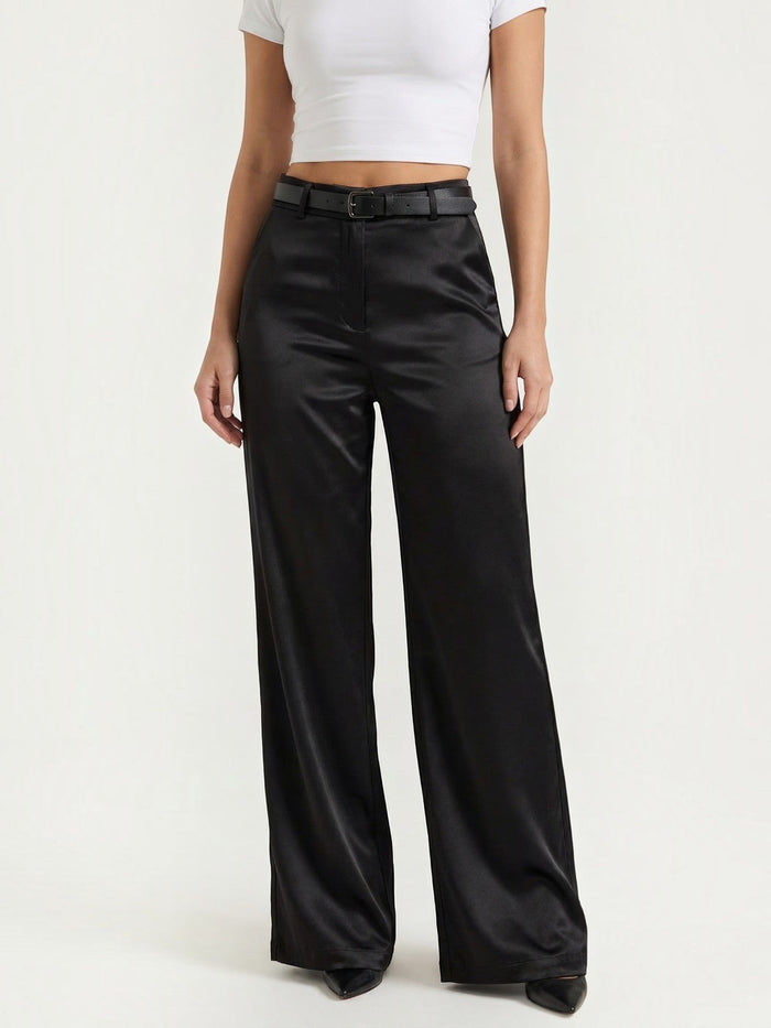 Bertha Pantalon Large Taille Haute