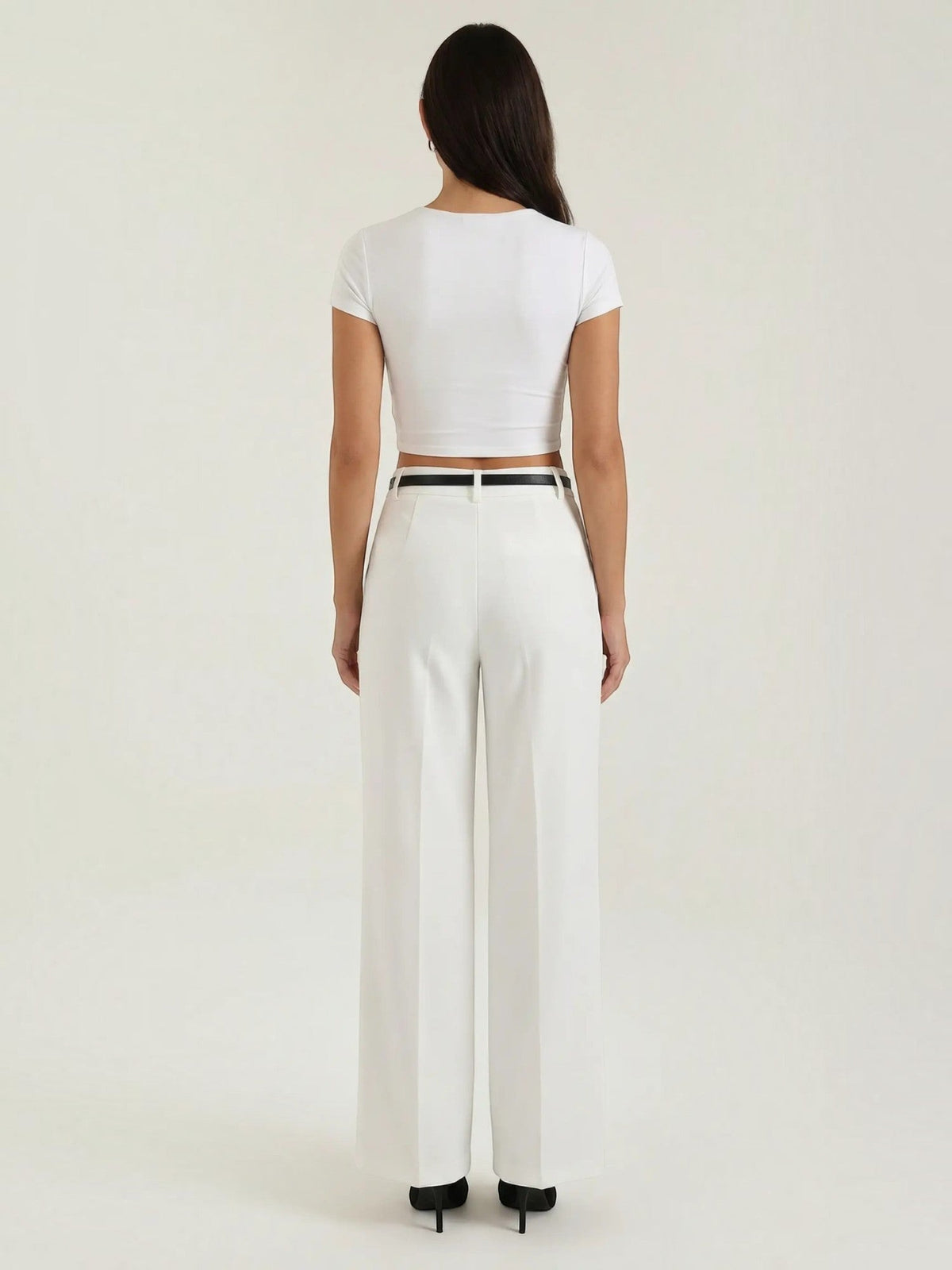 Bertha Pantalon Large Taille Haute