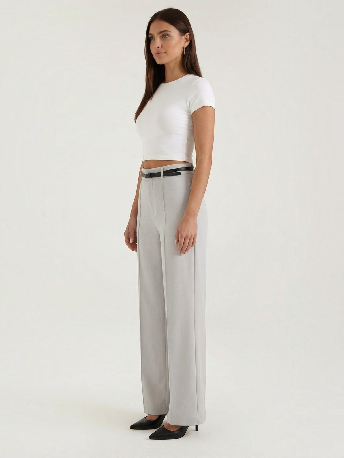 Bertha Pantalon Large Taille Haute
