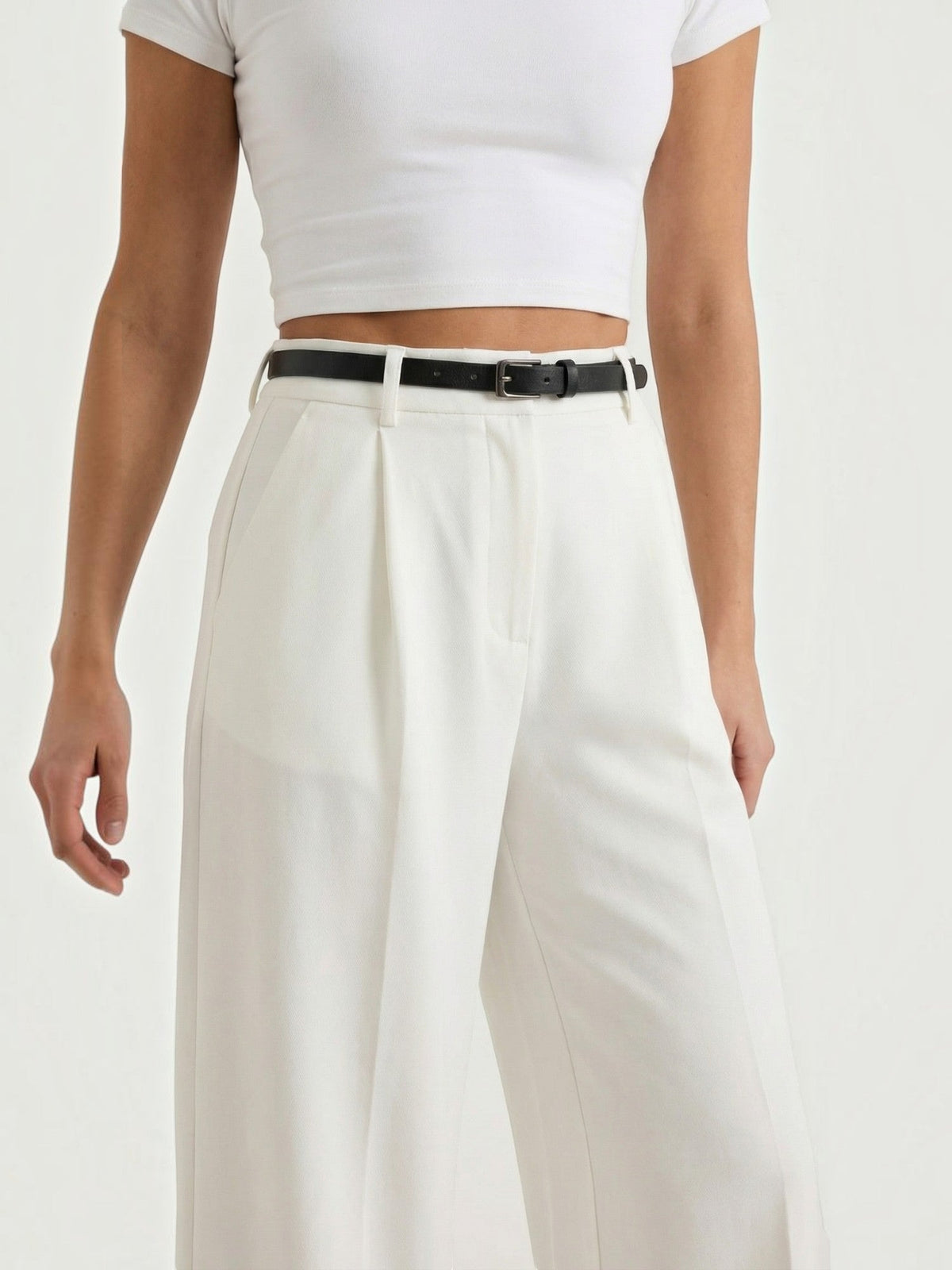 Bertha Pantalon Large Taille Haute