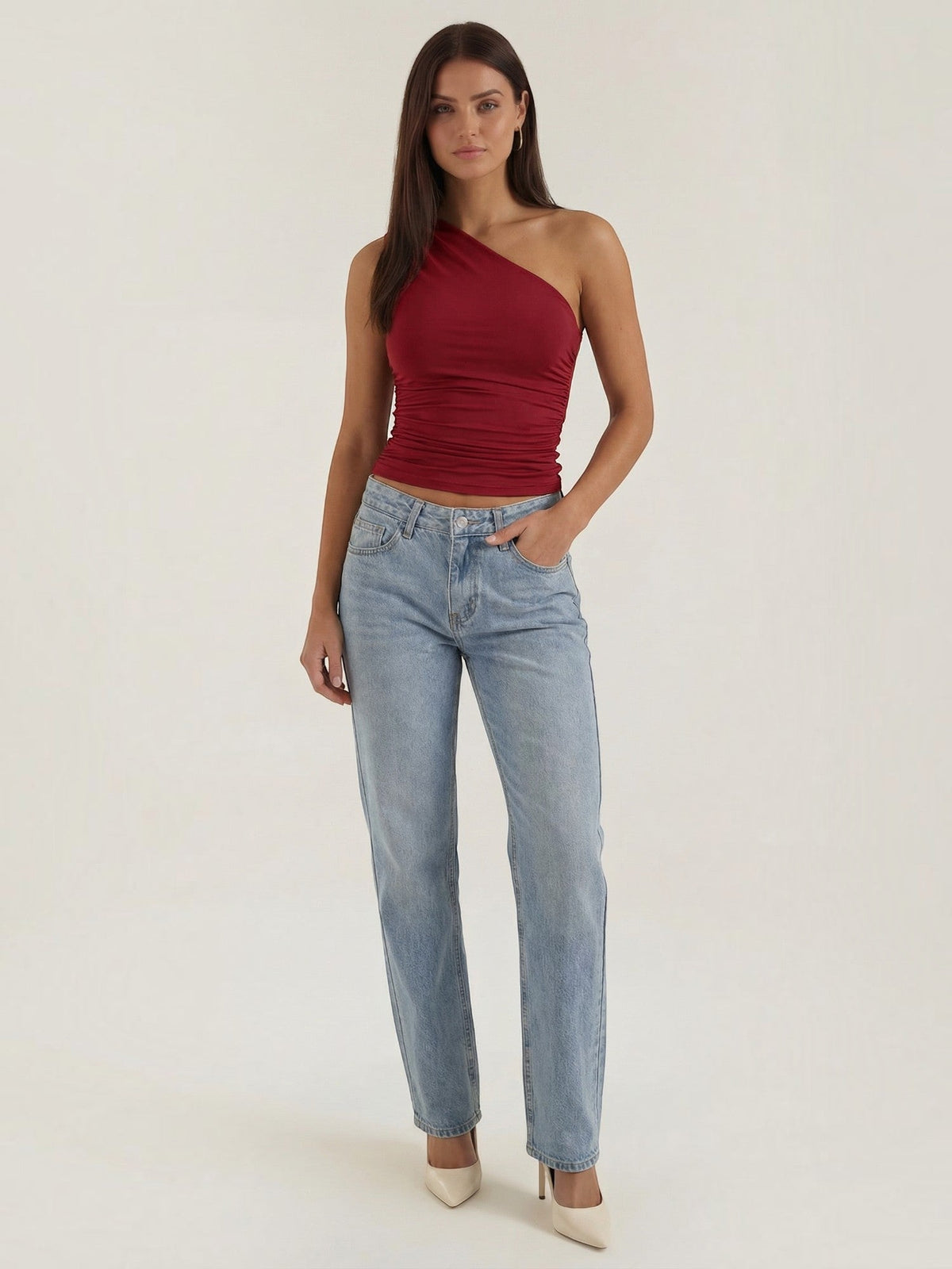Briony Top Asymétrique Sans Manches
