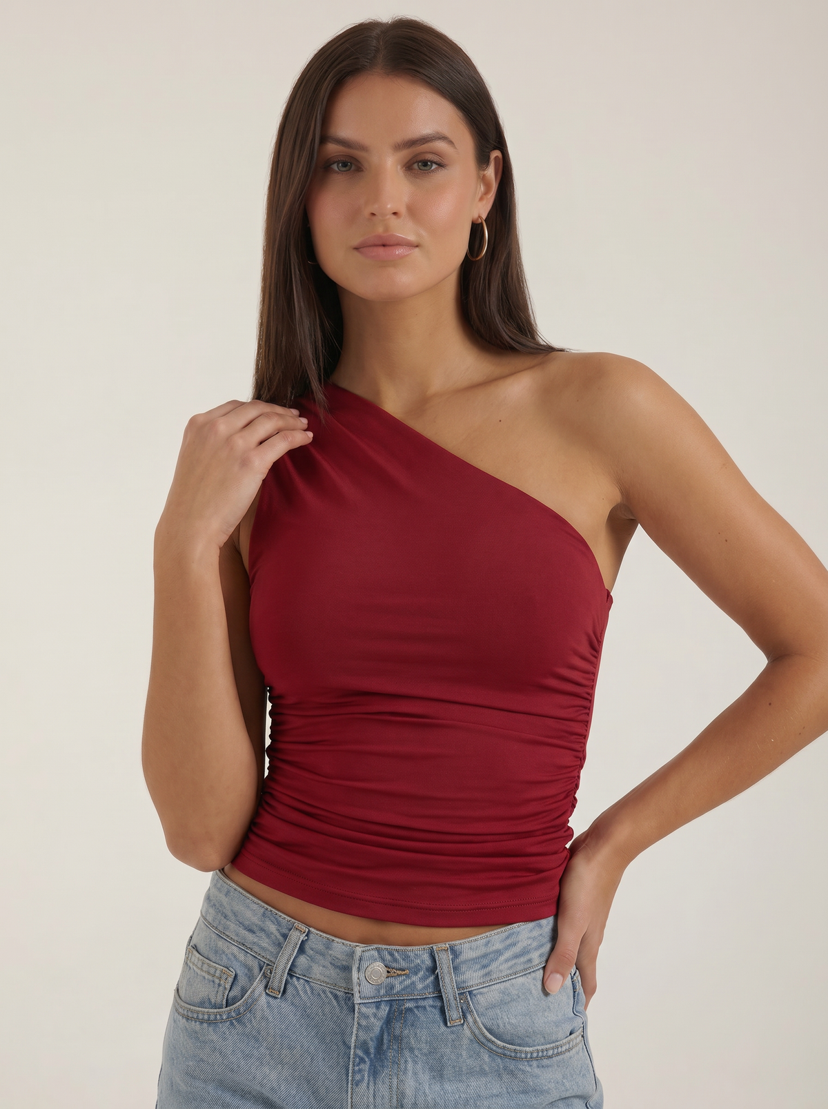 Briony Top Asymétrique Sans Manches