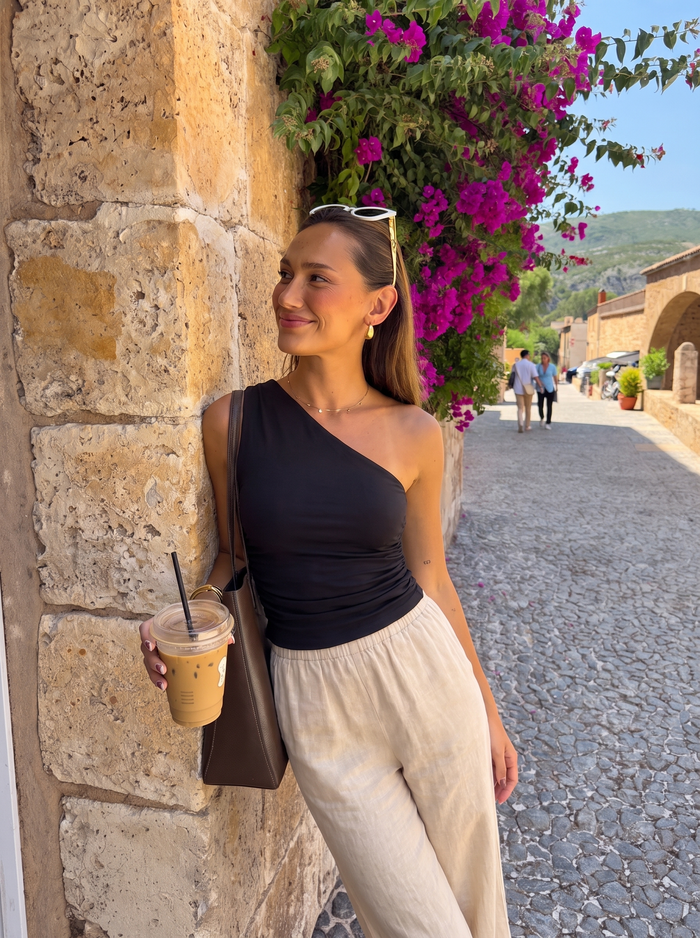 Briony Top Asymétrique Sans Manches