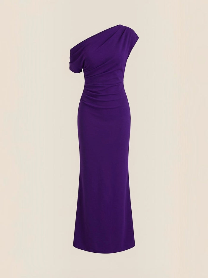 Candice Robe Longue Asymétrique Épaules Dénudées