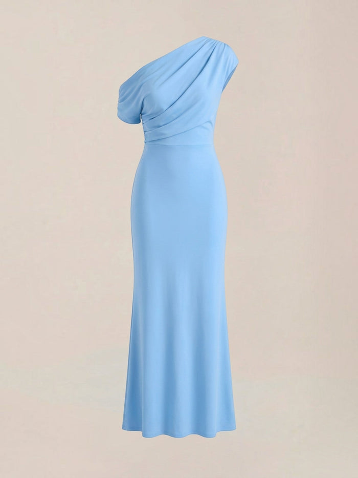 Candice Robe Longue Asymétrique Épaules Dénudées