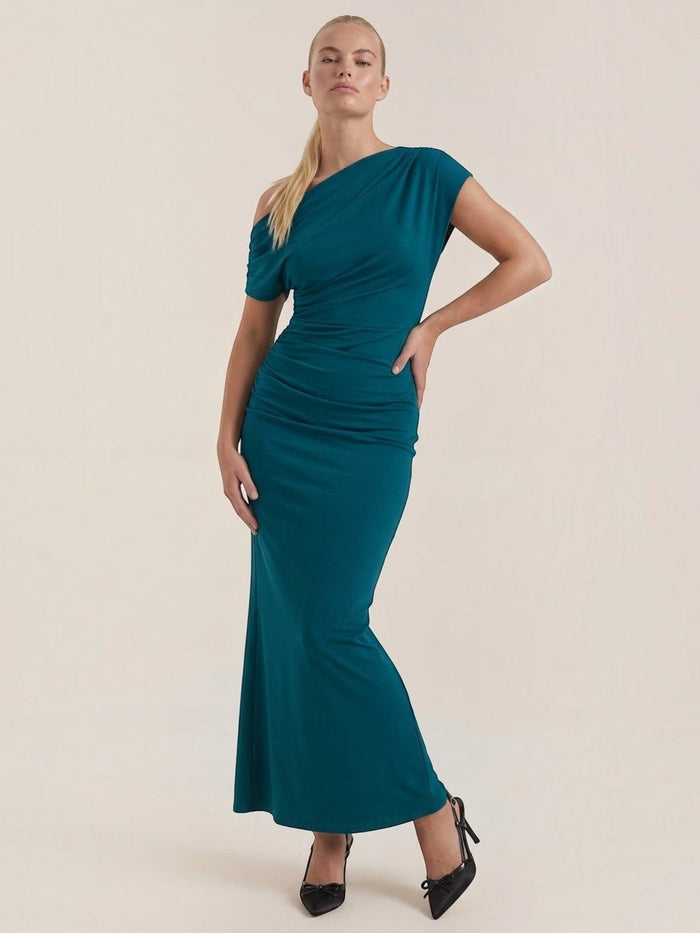 Candice Robe Longue Asymétrique Épaules Dénudées