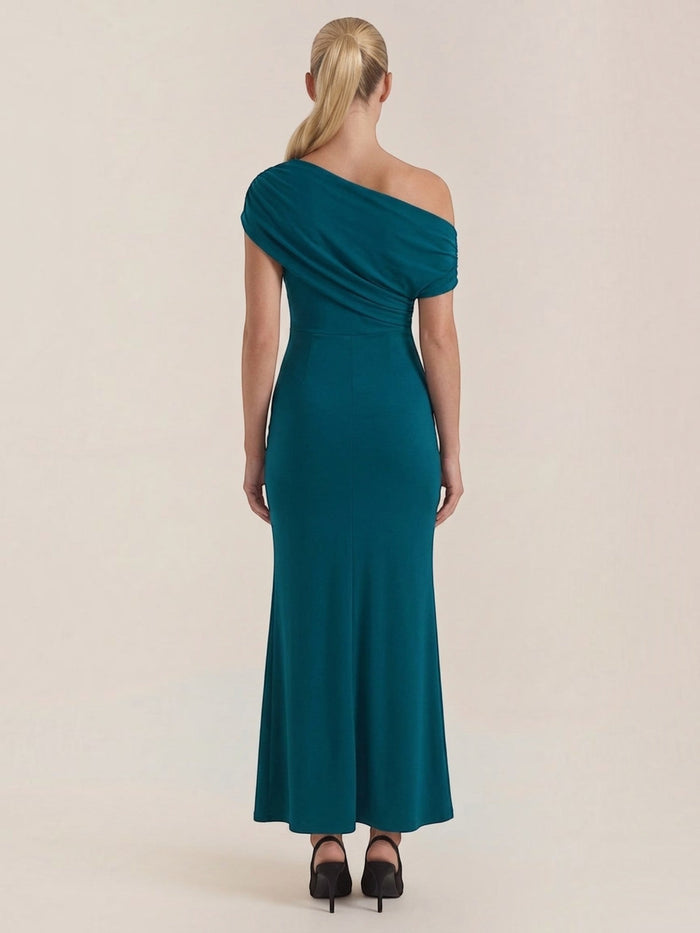 Candice Robe Longue Asymétrique Épaules Dénudées