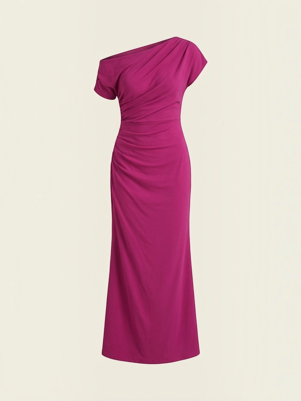 Candice Robe Longue Asymétrique Épaules Dénudées
