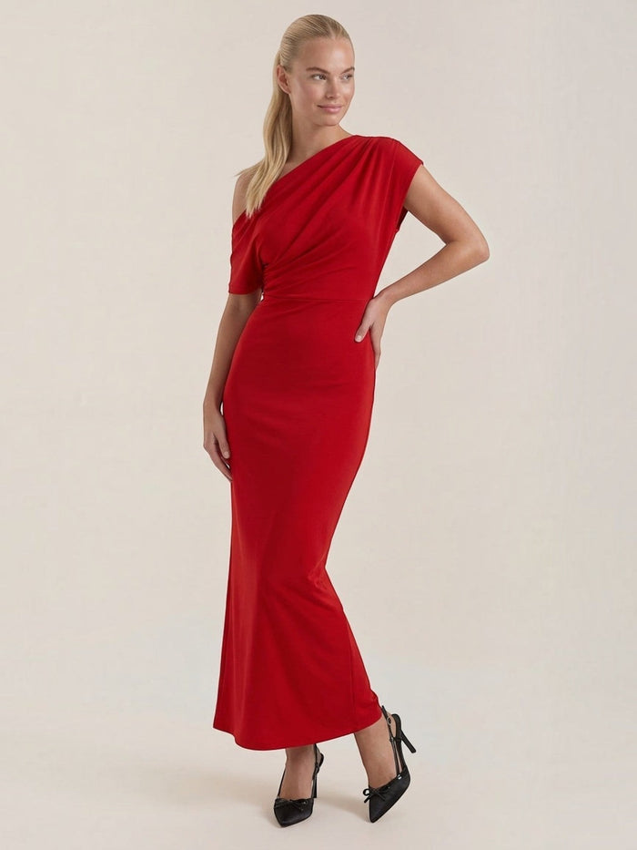 Candice Robe Longue Asymétrique Épaules Dénudées