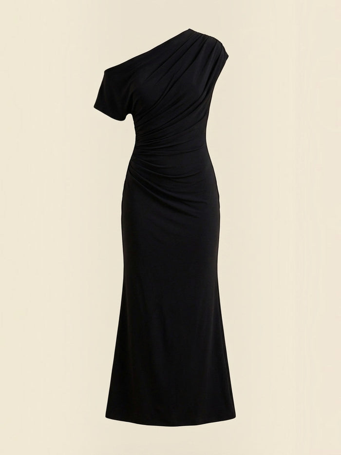 Candice Robe Longue Asymétrique Épaules Dénudées