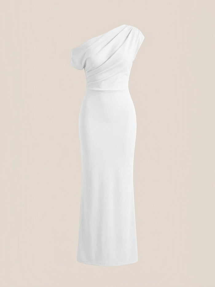 Candice Robe Longue Asymétrique Épaules Dénudées