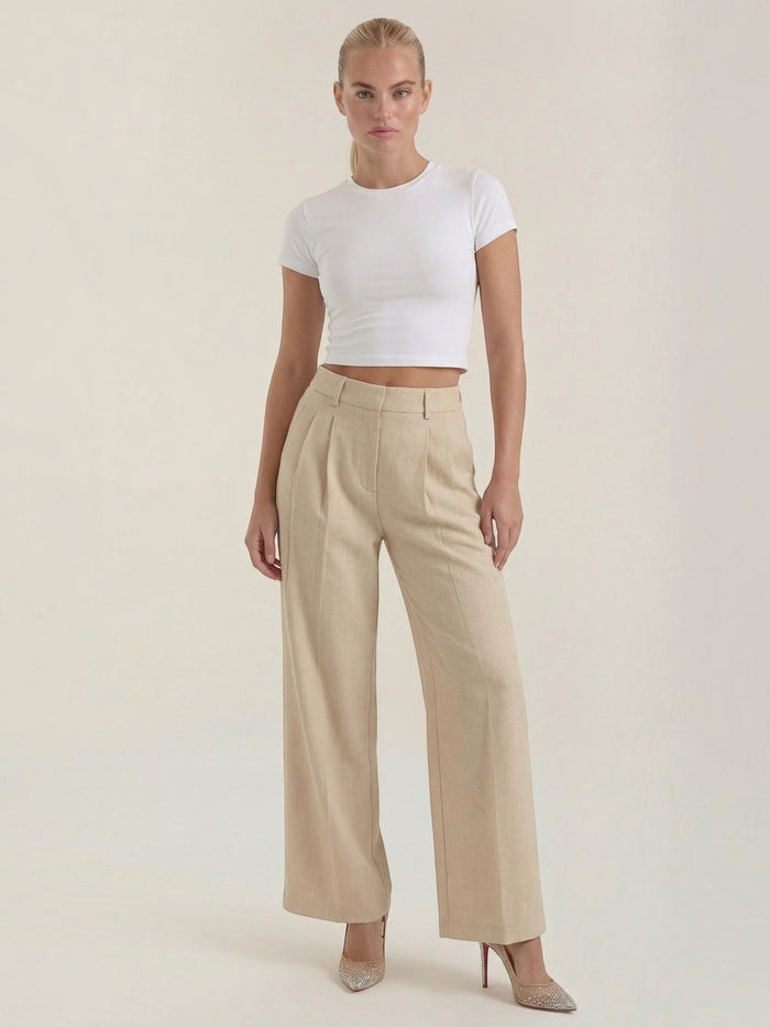 Courtney Pantalon Large Taille Haute