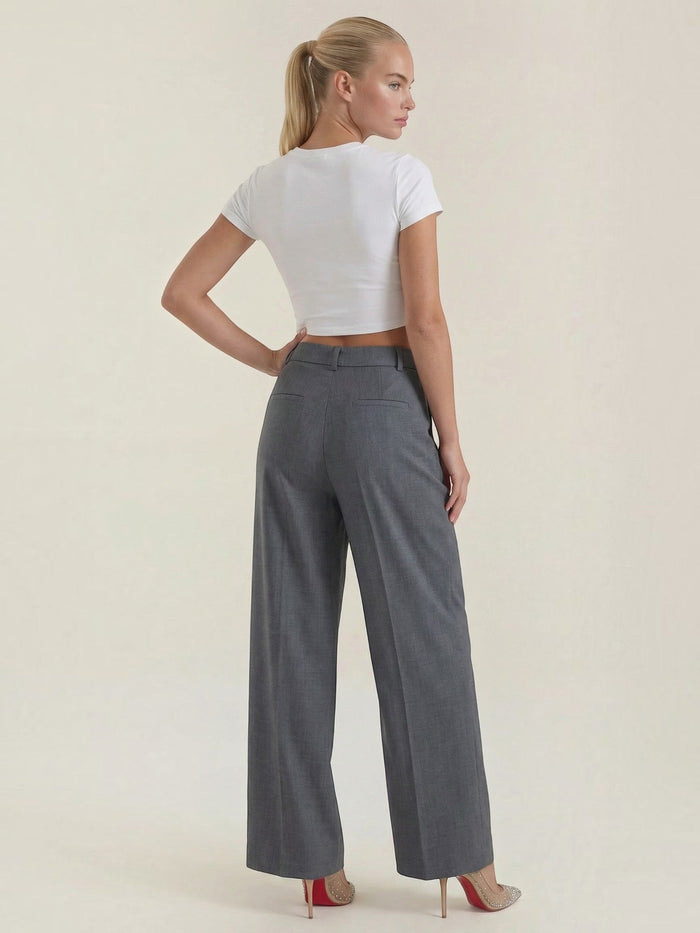 Courtney Pantalon Large Taille Haute