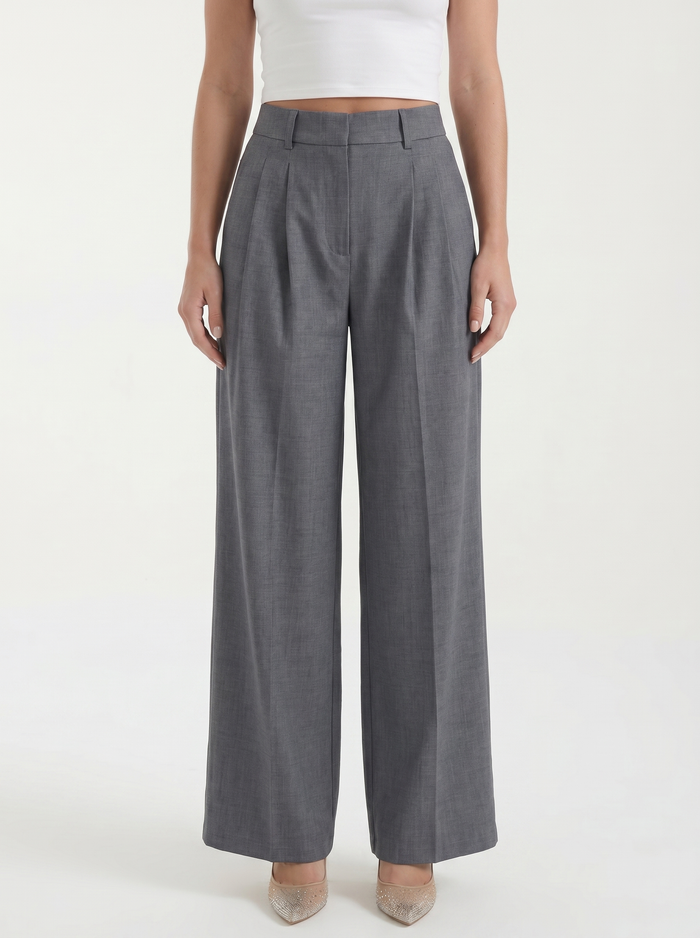 Courtney Pantalon Large Taille Haute