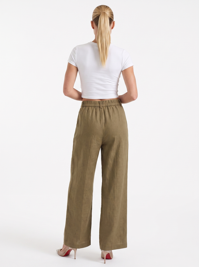 Courtney Pantalon Large Taille Haute
