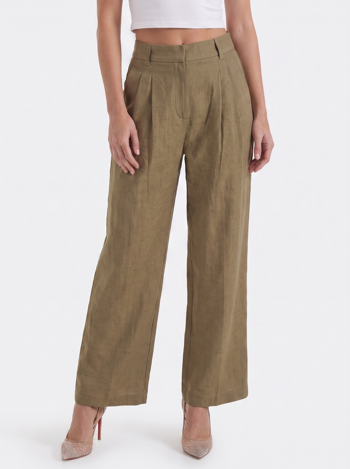 Courtney Pantalon Large Taille Haute