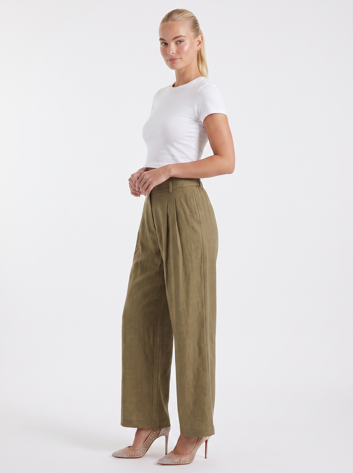 Courtney Pantalon Large Taille Haute
