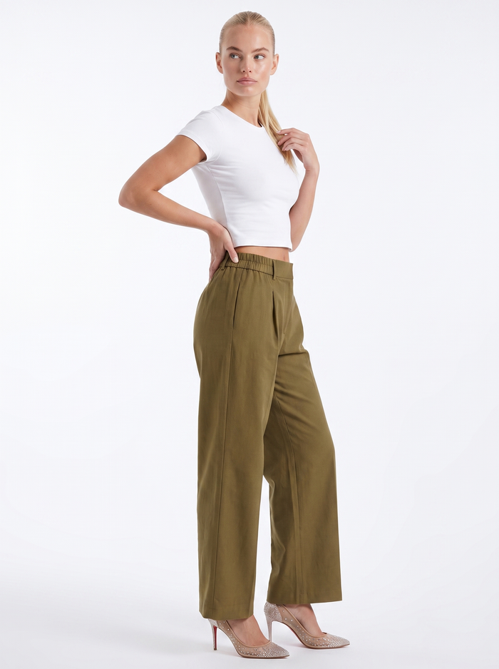 Courtney Pantalon Large Taille Haute