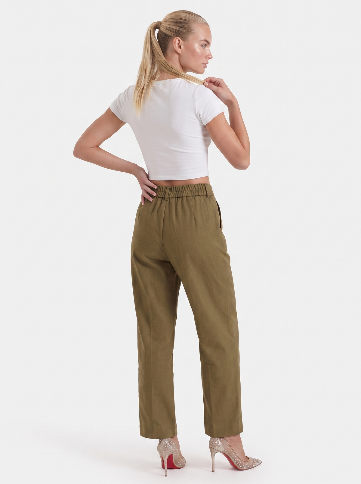 Courtney Pantalon Large Taille Haute