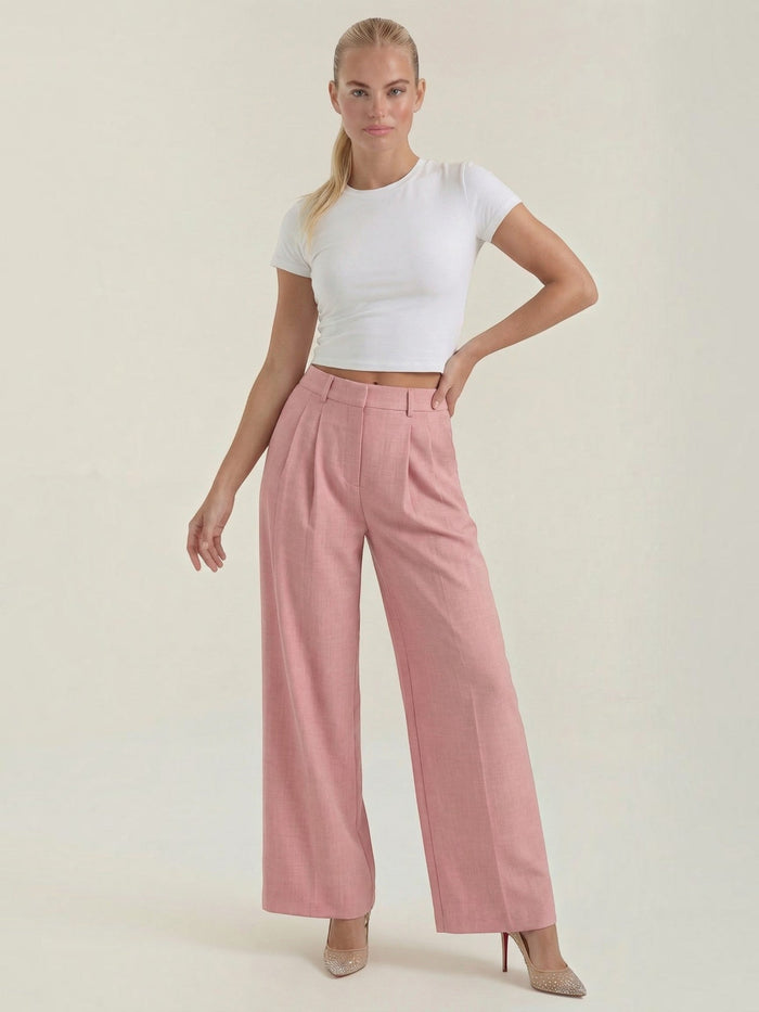 Courtney Pantalon Large Taille Haute