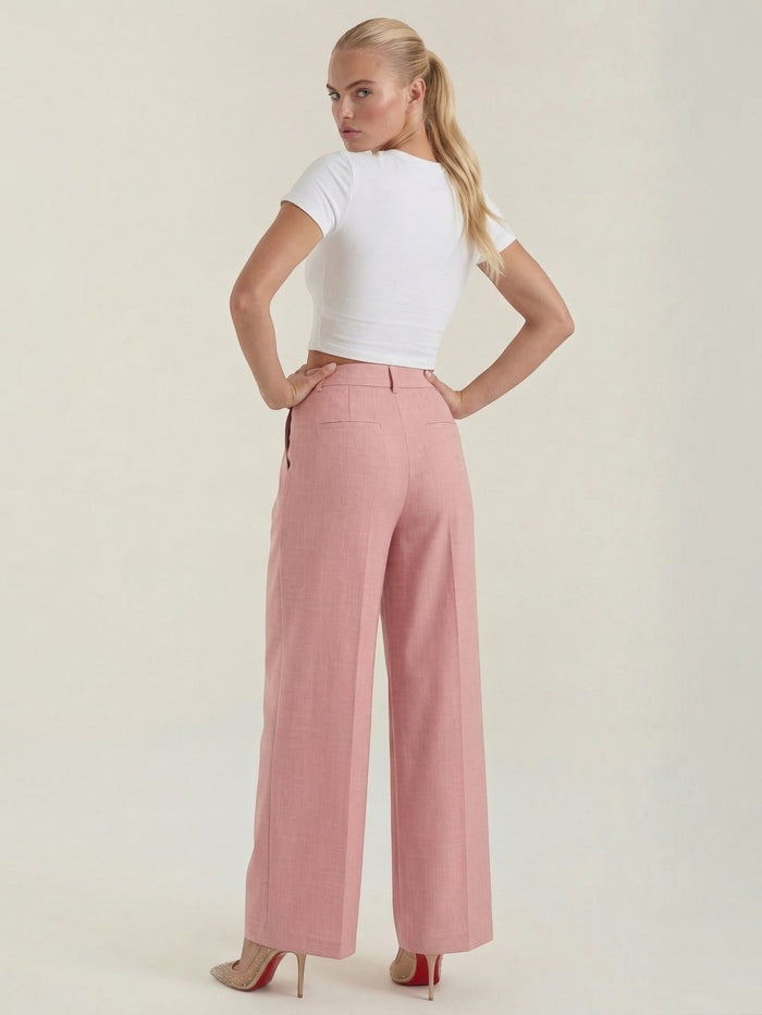 Courtney Pantalon Large Taille Haute