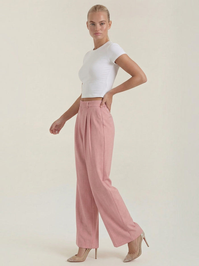 Courtney Pantalon Large Taille Haute