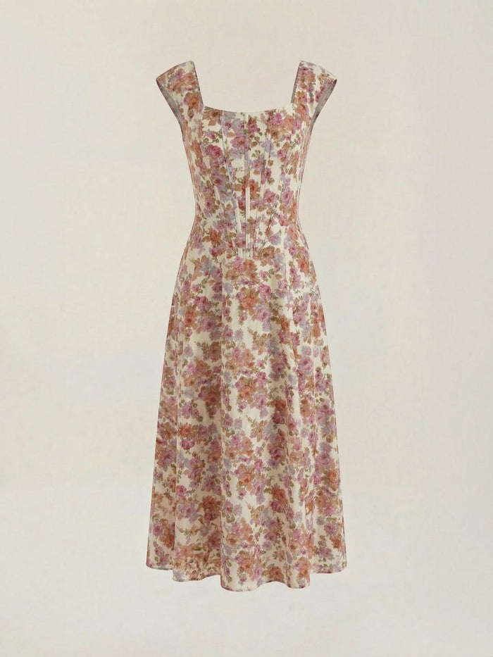 Dahlia Robe Midi D'Été