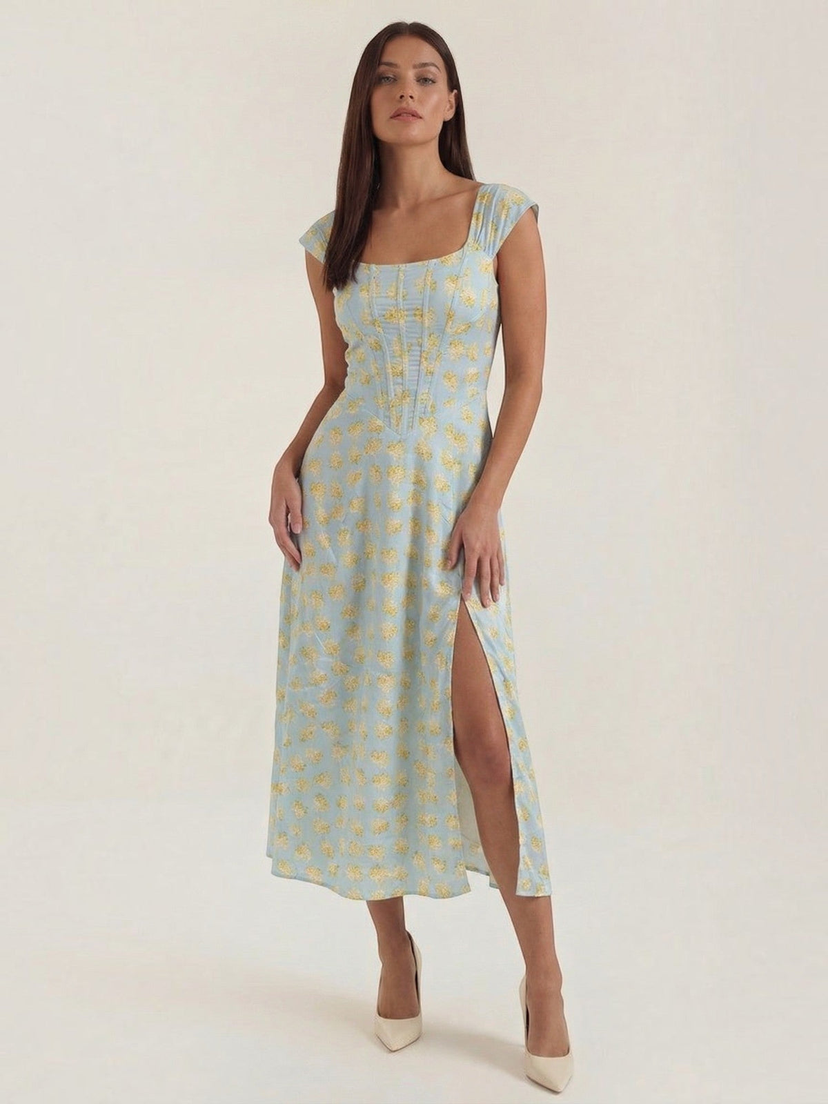 Dahlia Robe Midi D'Été