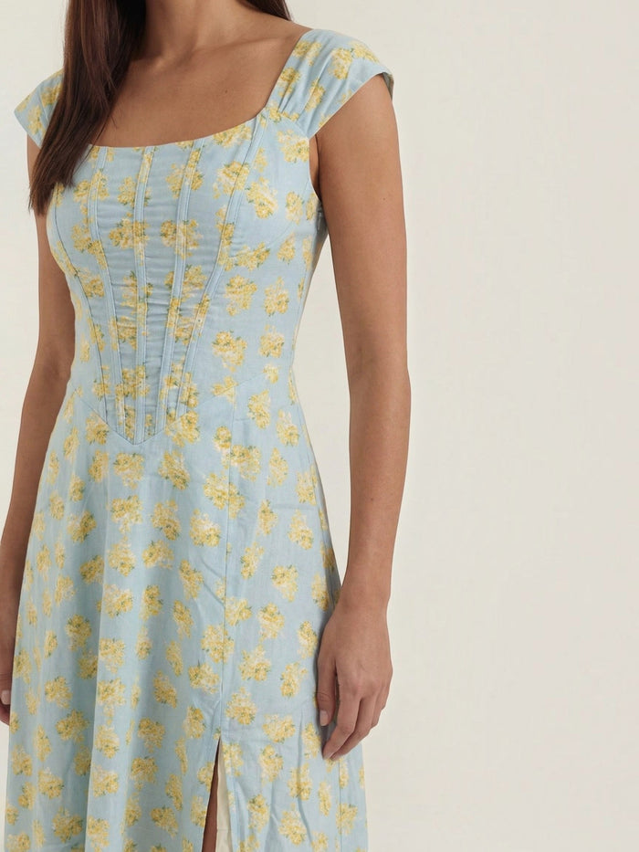 Dahlia Robe Midi D'Été