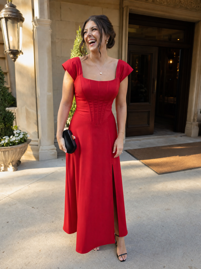 Dahlia Robe Midi D'Été