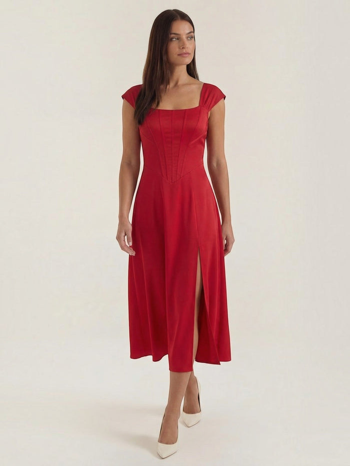 Dahlia Robe Midi D'Été