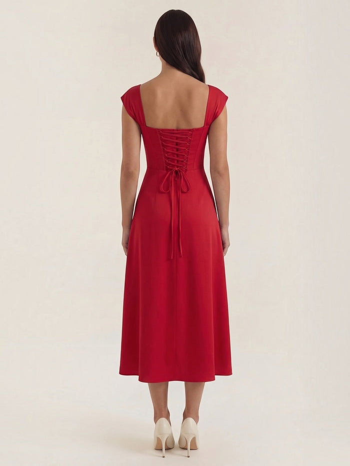 Dahlia Robe Midi D'Été